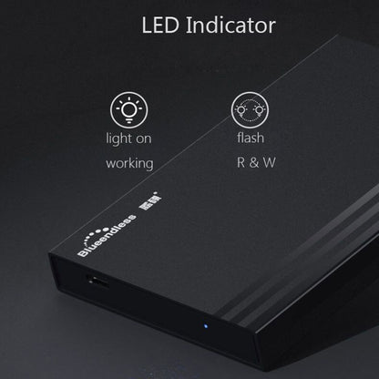 Blueendless MR23S 2.5-inch SATA Mobile Hard Disk Enclosure Tool-free Laptop External SSD, USB3.0, Type-C