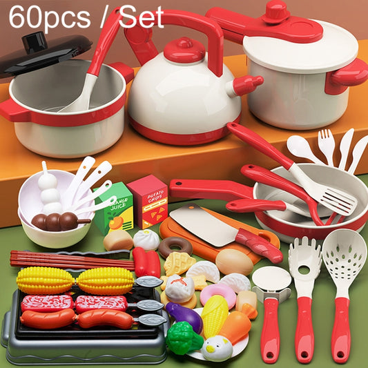Jeux d'imitation de cuisine pour enfants, ensemble de jouets éducatifs pour filles et garçons, 29 pièces / ensemble, 60 pièces / ensemble, 73 pièces / ensemble, 90 pièces / ensemble