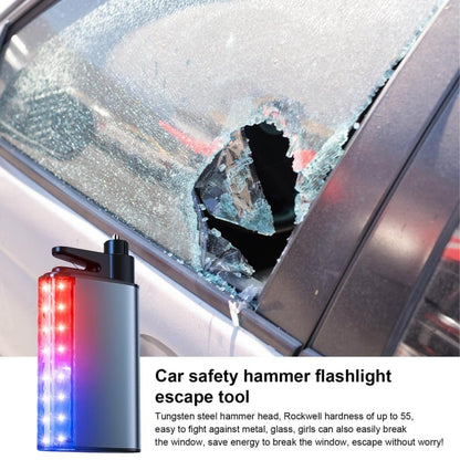 3 In 1 Car Safety Hammer Flashlight Emergency Light With Alarm