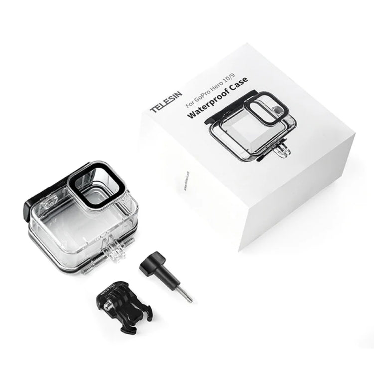 TELESIN GP-WTP-901 45m Diving Shell, For GoPro HERO12 Black / HERO11 Black / HERO10 Black / HERO9 Black, Single Shell, Shell+Filter Set