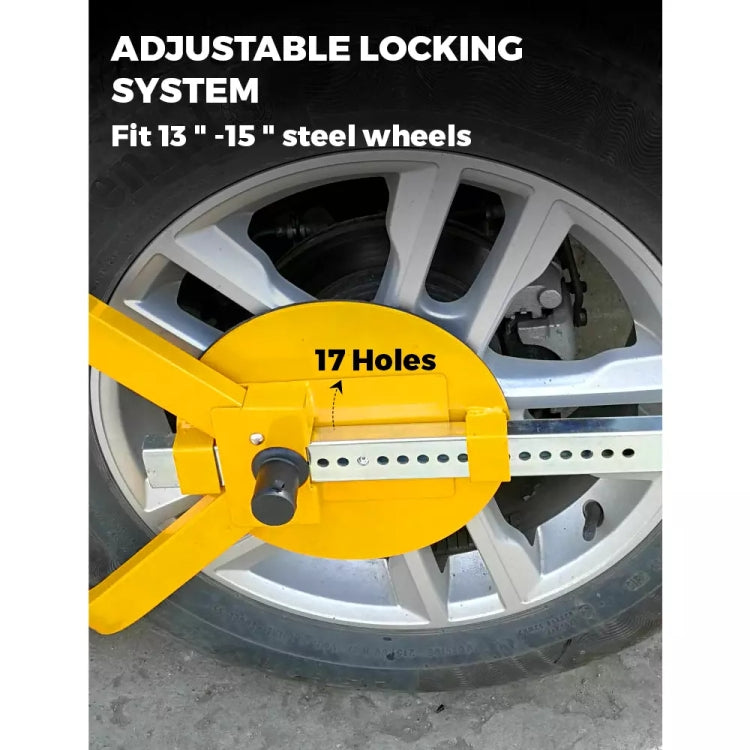 Car Anti-theft Lock SUV Wheel Three-prong Lock With Suction Cup, Ordinary, With Disc