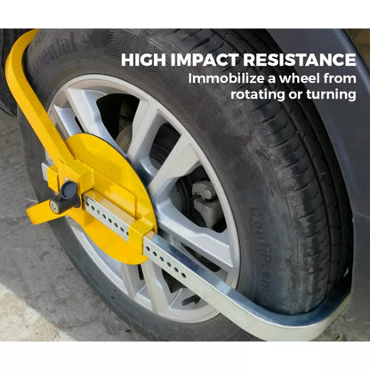 Car Anti-theft Lock SUV Wheel Three-prong Lock With Suction Cup, Ordinary, With Disc