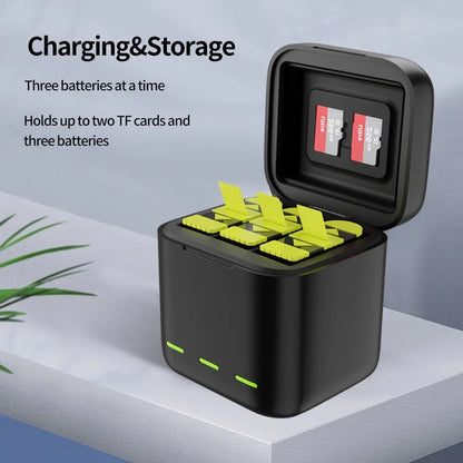TELESIN GP-BCG-901 Storage Battery Charging Box For GoPro HERO12 Black / HERO11 Black / HERO10 Black / HERO9 Black, GP-BCG-901