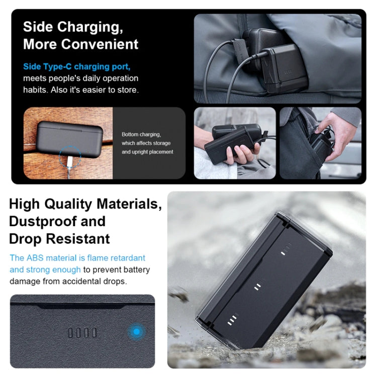 TELESIN GP-HPB-012 Pocket Multifunctional Storage Charging Box For GoPro HERO12 Black / HERO11 Black / HERO10 Black / HERO9 Black, GP-HPB-012