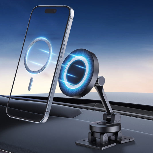 Support de Téléphone de Voiture Magnétique Rotatif à 360° pour Console Centrale, Support de Navigation Automobile en Alliage de Zinc, Support Magnétique