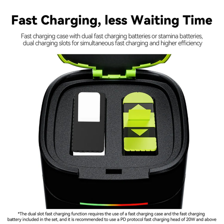 TELESIN GP-FCK-B11 Fast Charged Battery Storage Charging Box For GoPro HERO12 Black / HERO11 Black / HERO10 Black / HERO9 Black, GP-FCK-B11