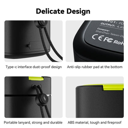 TELESIN GP-FCK-B11 Fast Charged Battery Storage Charging Box For GoPro HERO12 Black / HERO11 Black / HERO10 Black / HERO9 Black, GP-FCK-B11