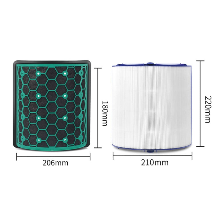 For Dyson Air Purifier TP04 / TP05 / TP07, HP04 / HP05 / HP07, DP04 / DP05 / DP07, 2pcs /Set Activated Carbon Filter, 2pcs /Set HEPA Filter