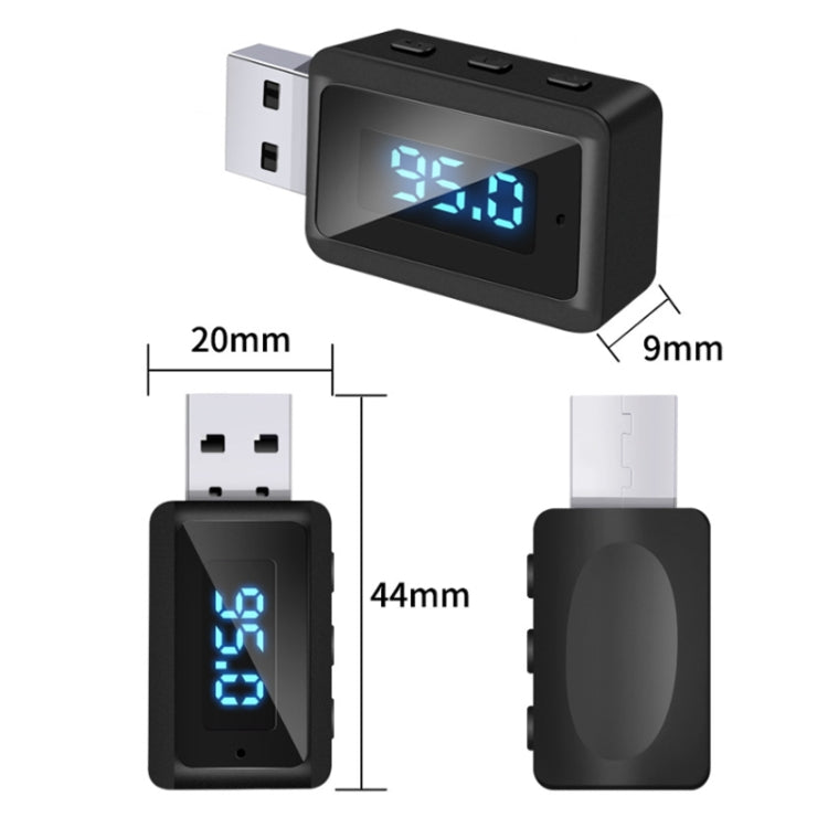 T60 Bluetooth 5.3 Audio Receiver Transmitter Car Radio USB FM Bluetooth Receiver, T60 2 in 1