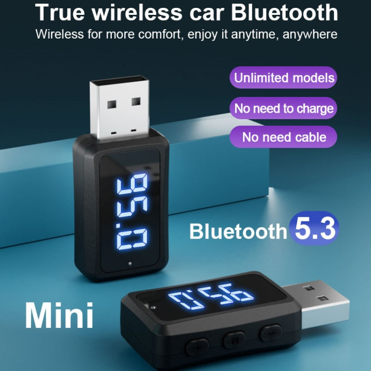 T60 Bluetooth 5.3 Audio Receiver Transmitter Car Radio USB FM Bluetooth Receiver, T60 2 in 1