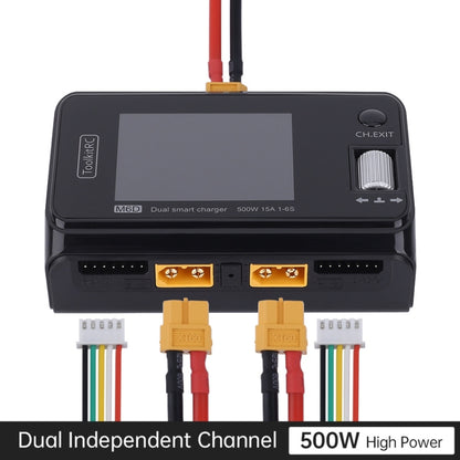 ToolkitRC M6D 500W Toy Airplane Dual Channel Li-Po Battery Balance Charger