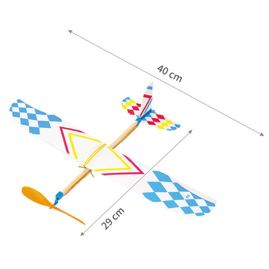 Modèle d'avion à élastiques, bricolage technologique, petit objet artisanal, expérience scientifique pour enfants, puzzle, jouet, modèle d'avion à élastiques