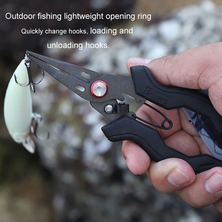 Pince de pêche multifonction en acier inoxydable téflon anti-dérapante pour couper la ligne et ouvrir les anneaux