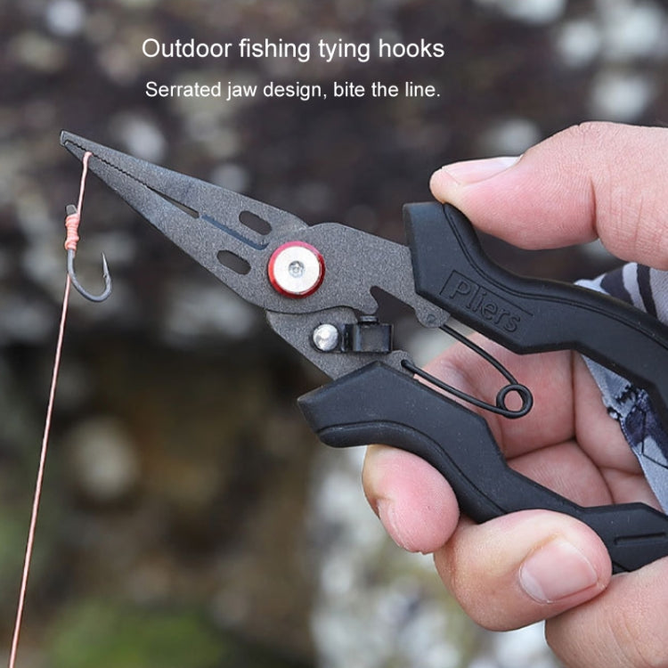 Pince de pêche multifonction en acier inoxydable téflon anti-dérapante pour couper la ligne et ouvrir les anneaux
