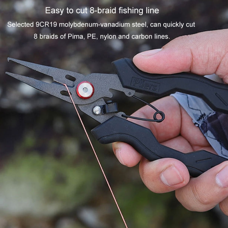 Pince de pêche multifonction en acier inoxydable téflon anti-dérapante pour couper la ligne et ouvrir les anneaux