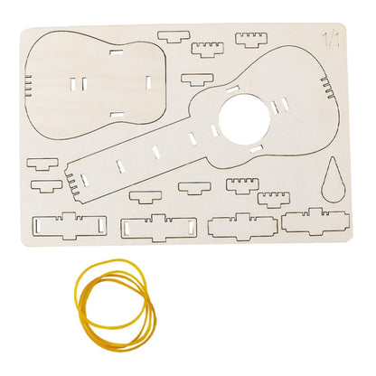 Kit de matériel de sensibilisation au son de la guitare à élastique Jouets de bricolage pour enfants Équipement de recherche, Guitare à élastique