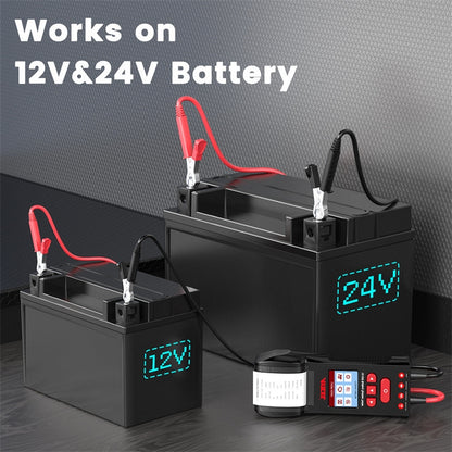 ANCEL 12V/24V Printer-Type Car Battery Tester Battery Power CCA Internal Resistance Life Detector, BST600
