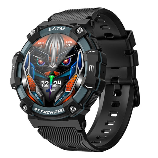 LOKMAT ATTACK 2 PRO 1,39 Zoll 5ATM Wasserdichte Gesundheitsüberwachung Bluetooth Smartwatch