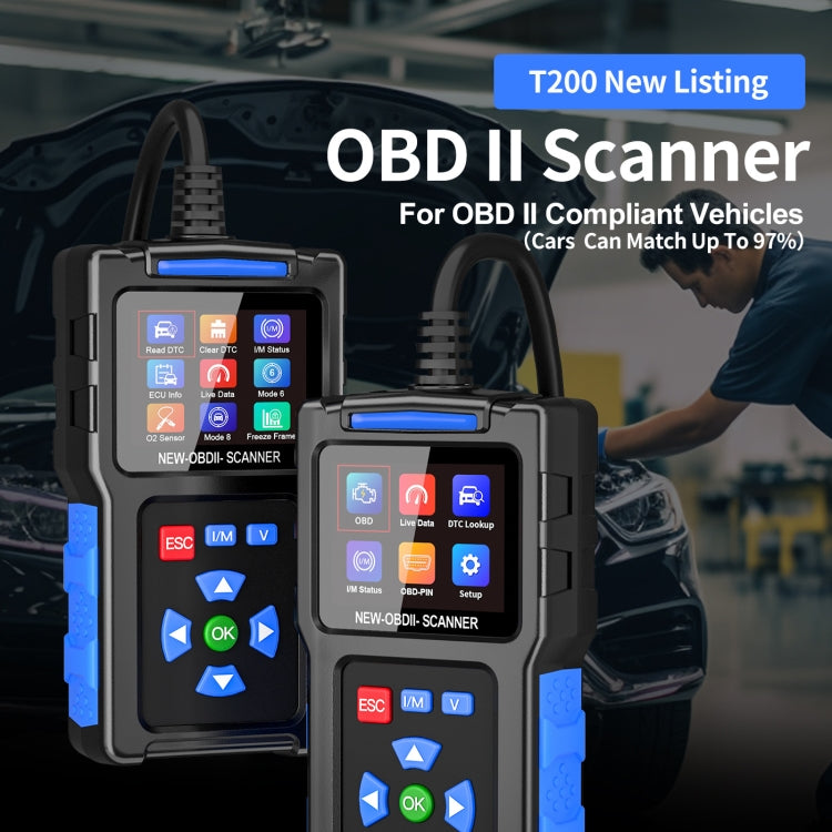 Instrument de diagnostic de pannes automobiles Testeur de moteur OBD2 ELM327, T200