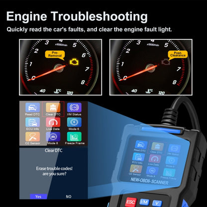 Instrument de diagnostic de pannes automobiles Testeur de moteur OBD2 ELM327, T200