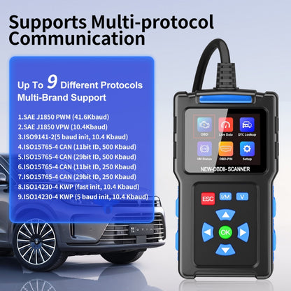 Instrument de diagnostic de pannes automobiles Testeur de moteur OBD2 ELM327, T200