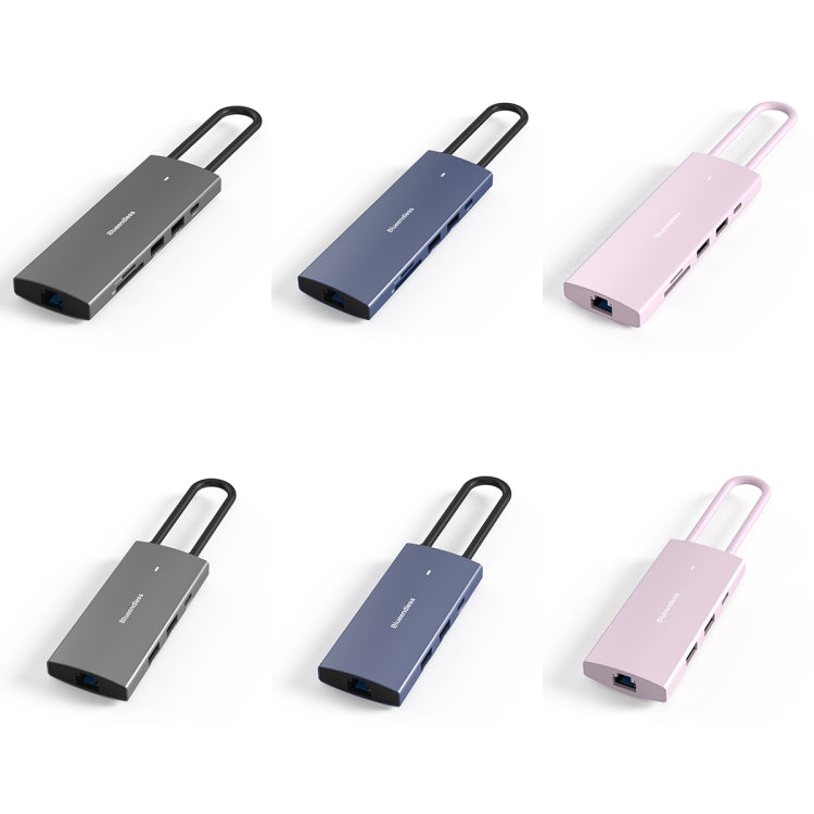 Blueendless 4K60Hz + Gigabit LAN + Data Type-C Docking Station, 6-in-1 Gray, 6-in-1 Pink, 9-in-1 Reading Card Pink, 9-in-1 Reading Card Gray, 9-in-1 Reading Card Blue