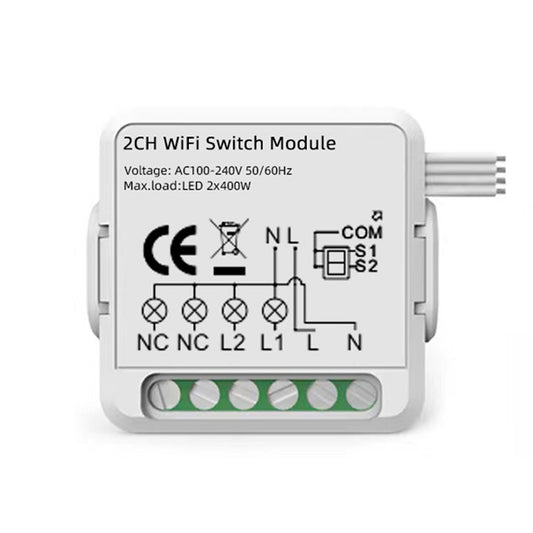 Module de commutation intelligent pour Alexa / Google Home / Application Tuya Smart Life, 1 canal Wi-Fi, 2 canaux Wi-Fi, 3 canaux Wi-Fi, 4 canaux Wi-Fi, 1 canal Zigbee, 2 canaux Zigbee, 3 canaux Zigbee, 4 canaux Zigbee