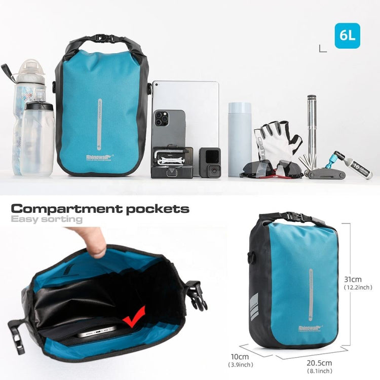 Rhinowalk RK406 6L Outdoor Cycling Quick-release Buckle Waterproof Bicycle Front Fork Bag