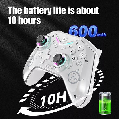 CM-619  Bluetooth Game Controller Programmable with RGB Lights for Switch / Steam Deck / PC / IOS / Android, 619 Black, 619 White