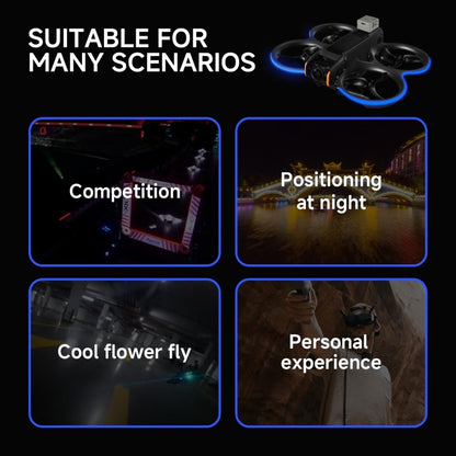 For DJI Avata 2 RCSTQ Colorful Luminous Light Belt High Bright Tube Night Flight Warning Light Strip, For DJI Avata 2