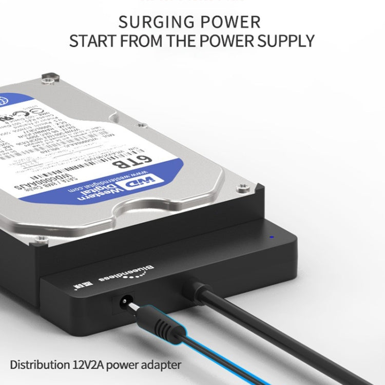 Blueendless US35 USB3.0 To SATA Adapter 2.5 / 3.5-Inch Hard Drive SSD Reader, USB3.0 12V2A, USB3.0 EU Plug, USB3.0 US Plug, USB3.0 UK Plug, USB3.0 AU Plug, Type-C 12V2A, Type-C EU Plug, Type-C US Plug, Type-C UK Plug, Type-C AU Plug