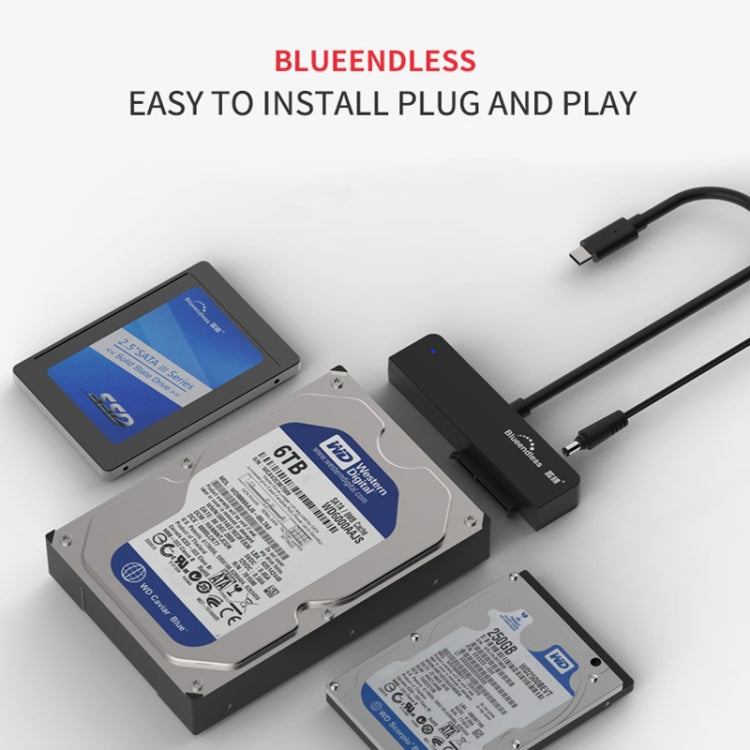 Blueendless US35 USB3.0 To SATA Adapter 2.5 / 3.5-Inch Hard Drive SSD Reader, USB3.0 12V2A, USB3.0 EU Plug, USB3.0 US Plug, USB3.0 UK Plug, USB3.0 AU Plug, Type-C 12V2A, Type-C EU Plug, Type-C US Plug, Type-C UK Plug, Type-C AU Plug