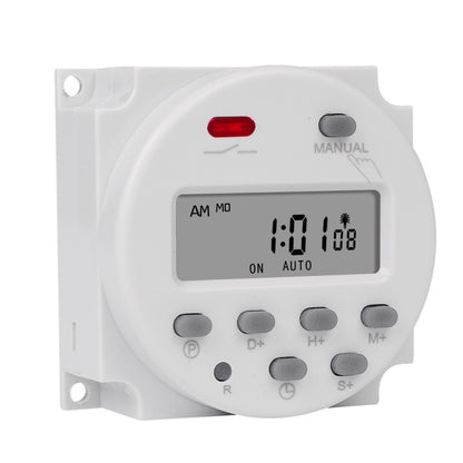 1 Second Interval Digital LCD Timer Switch 7 Days Weekly Programmable Time Relay, SINOTIMER CN101S-110V, SINOTIMER CN101S-2 220V, SINOTIMER CN101S-3 24V, SINOTIMER CN101S-4 12V, SINOTIMER CN101S-5V
