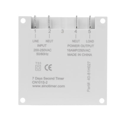 1 Second Interval Digital LCD Timer Switch 7 Days Weekly Programmable Time Relay, SINOTIMER CN101S-110V, SINOTIMER CN101S-2 220V, SINOTIMER CN101S-3 24V, SINOTIMER CN101S-4 12V, SINOTIMER CN101S-5V