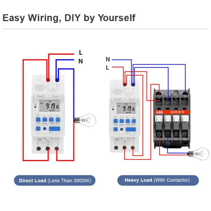 16A Din Rail Mount Digital Timer Switch Microcomputer Weekly Programmable Time Relay Control, SINOTIMER TM919A-110V, SINOTIMER TM919A-2 220V, SINOTIMER TM919A-3 24V, SINOTIMER TM919A-4 12V, T SINOTIMER TM919A-5V, SINOTIMER TM919AK 85-265V AC