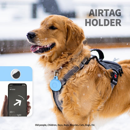 For Airtag Pet Plastic Waterproof Tracker Protective Case, Blue, Pink, Black