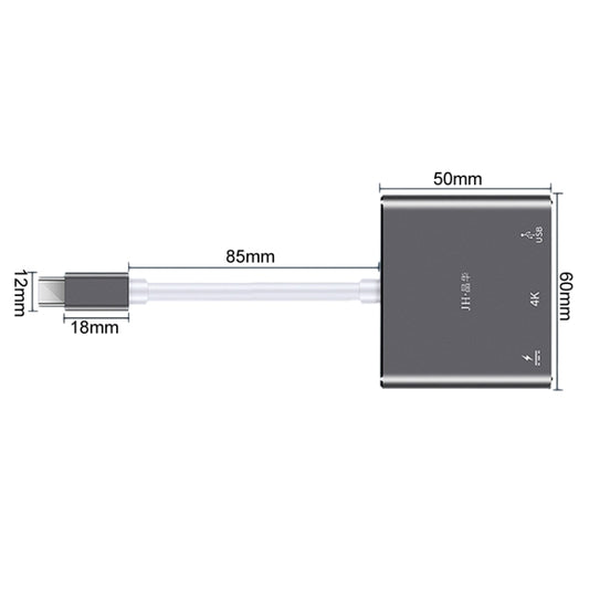 JINGHUA Z330 3 In 1 Type-C Docking Station HDMI 4K Adapter USB3.0 Interface Converter