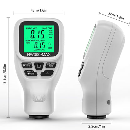 HW300-MAX Coating Thickness Gauge Anti-skid Paint Film Tester