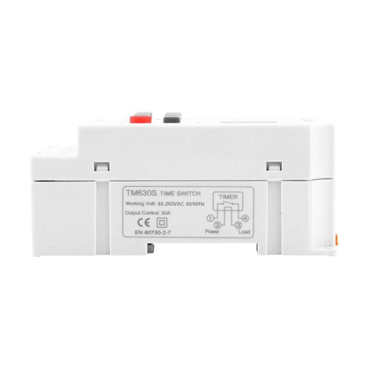 SINOTIMER TM630S-K 85-265V AC 30A Timer Switch 1 Second Interval Weekly Programmable Time Relay, 85-265V