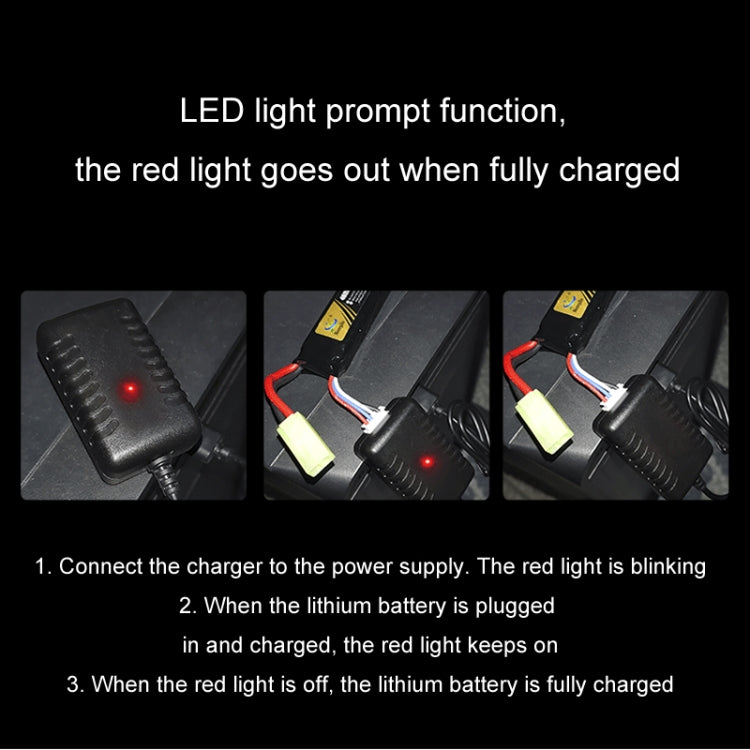 11.1V 2A 3S Output Protection Lithium Battery USB Charger With Light, XH/4P Plug