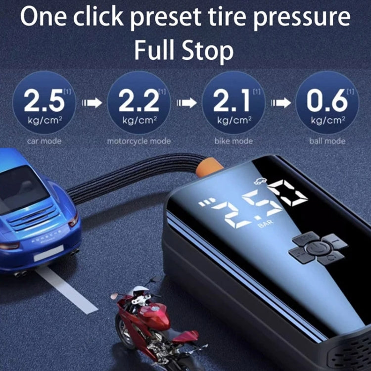 Car Inflatable Pump Portable Mini Car Tire High Power High Pressure Inflatable Pump, Wired