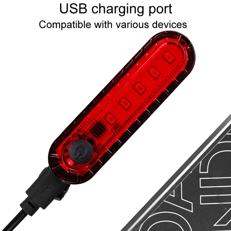 Mountain Bike Night Riding Warning Lamp Bicycle USB Charging Tail Light