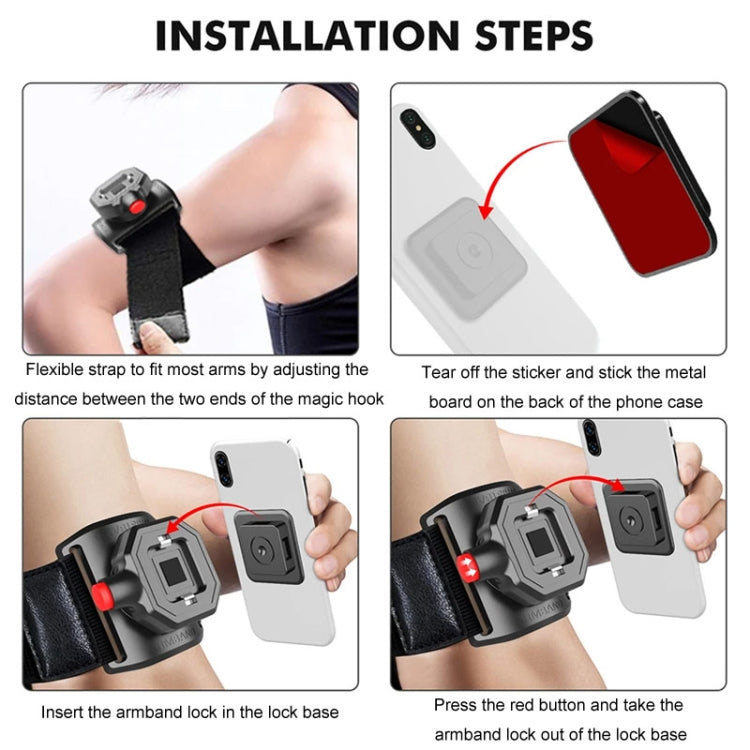 Outdoor Sports Wrist Band Mobile Phone Holder Running Fitness Wrist Strap Phone Holder, 146C