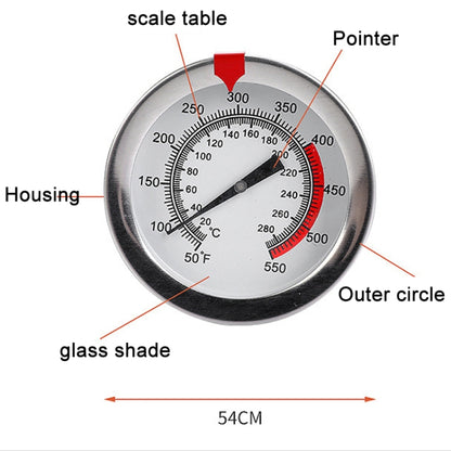 Stainless Steel Thermometer with Pot Clip for Frying, Cooking, Turkey, Food, Milk, 20cm Long Stem, 30cm Long Stem, 40cm Long Stem