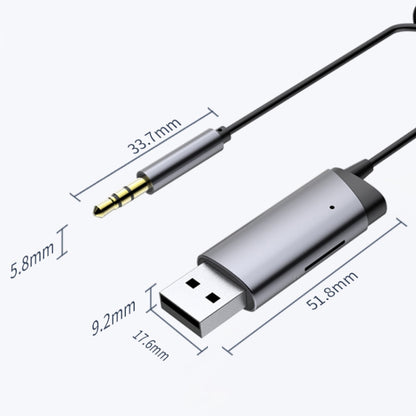 AUX Car Bluetooth Receiver Adapter 3.5mm Cell Phone Computer Connector With TF Card Slot