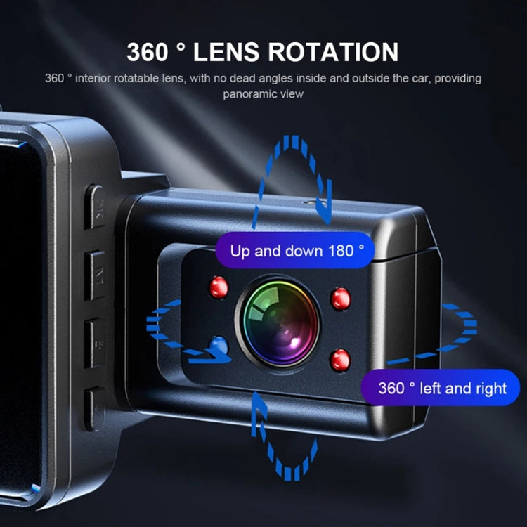 Enregistreur de conduite vidéo WIFI 3 objectifs 1080P avec vision nocturne