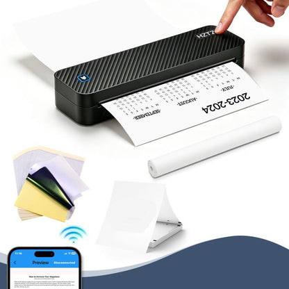 Imprimante thermique WiFi Bluetooth portable A4 203 DPI pour la maison