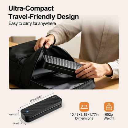 Imprimante thermique WiFi Bluetooth portable A4 203 DPI pour la maison