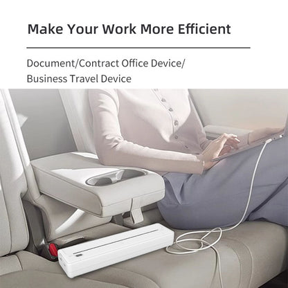 A4-XZ 203DPI A4 Home Portable Smart Wireless Inkless Thermal Printer, White, Black