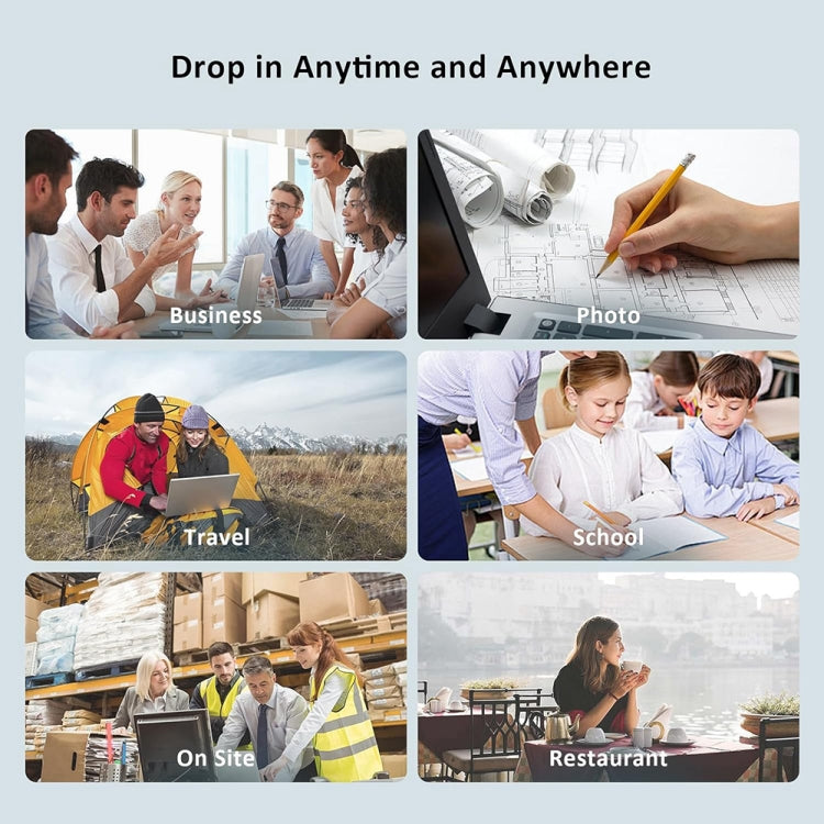 A4-XZ 203DPI A4 Home Portable Smart Wireless Inkless Thermal Printer, White, Black